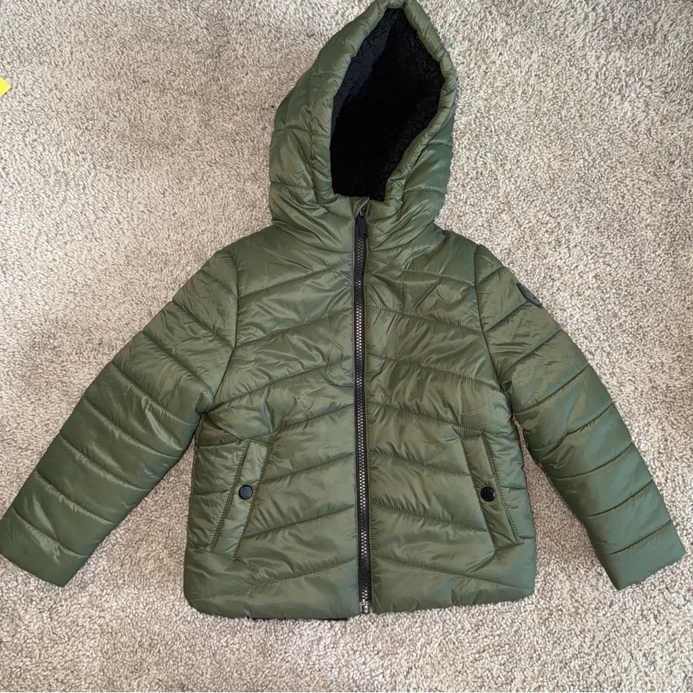 Michael Kors Hooded Puffer Jacket 4 in Army Green/Dark Loden